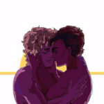 Achilles and Patroclus embrace tenderly, highlighting the central love story of Madeline Miller's 'The Song of Achilles'. Keywords: The Song of Achilles summary, Achilles, Patroclus, love story, Greek mythology.