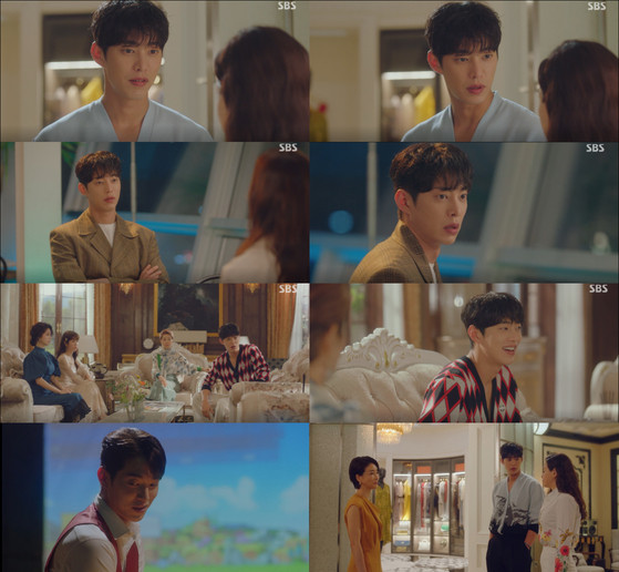 Scene from SBS drama 'One the Woman' featuring Song Won-seok in a humorous role.