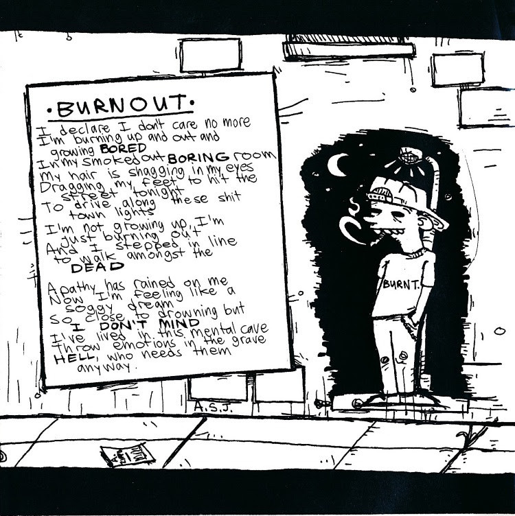 Burnout liner notes