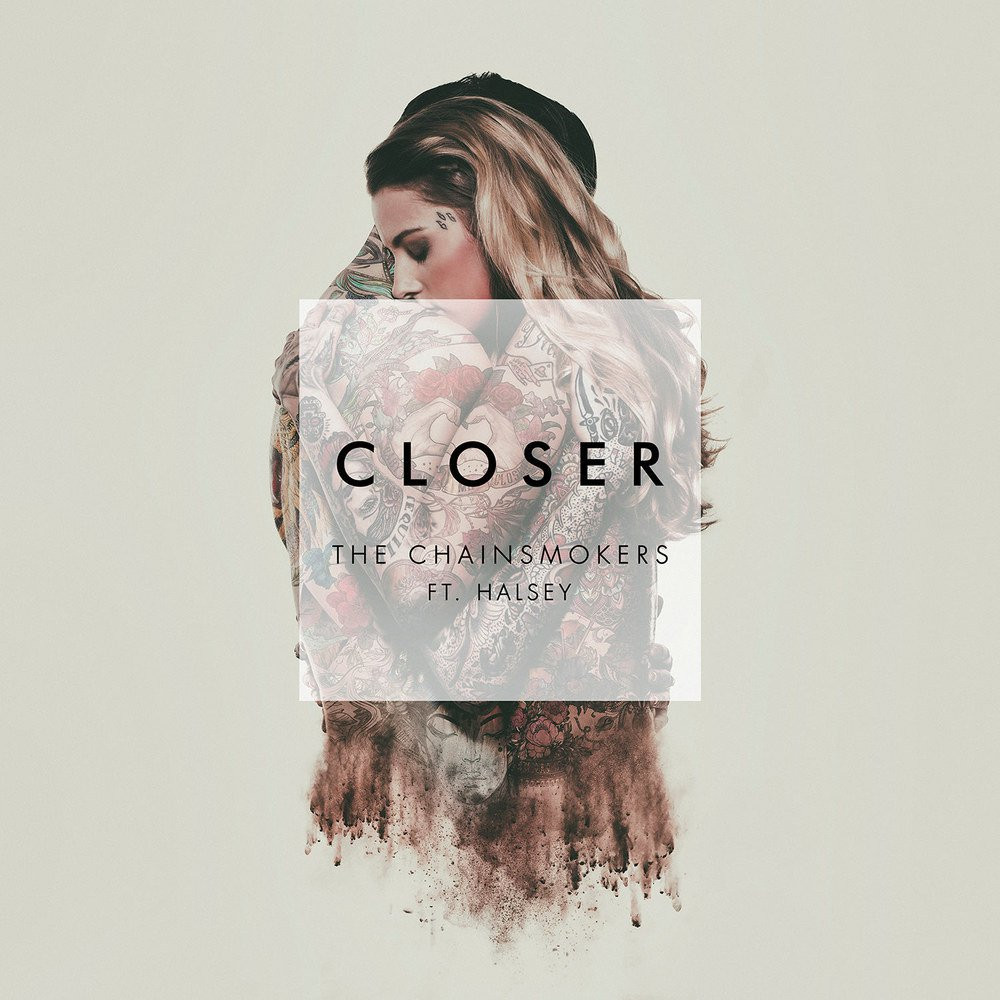 Album art for The Chainsmokers' single &quot;Closer&quot; featuring Halsey