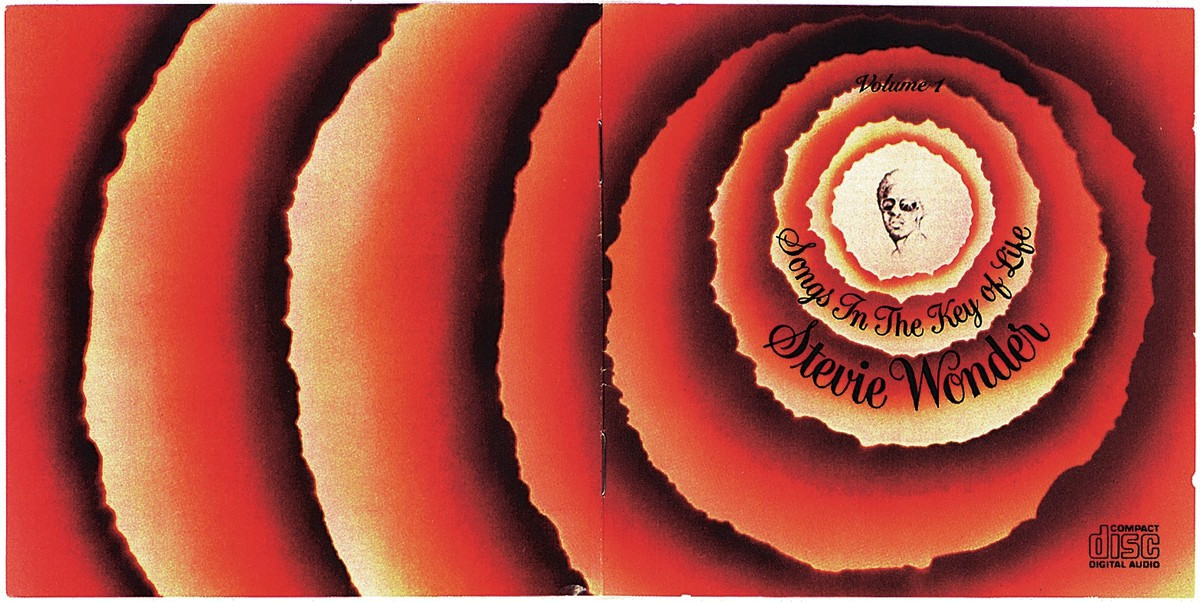 The album cover of Stevie Wonder's &quot;Songs in the Key of Life&quot;, a visual representation of the groundbreaking music within.