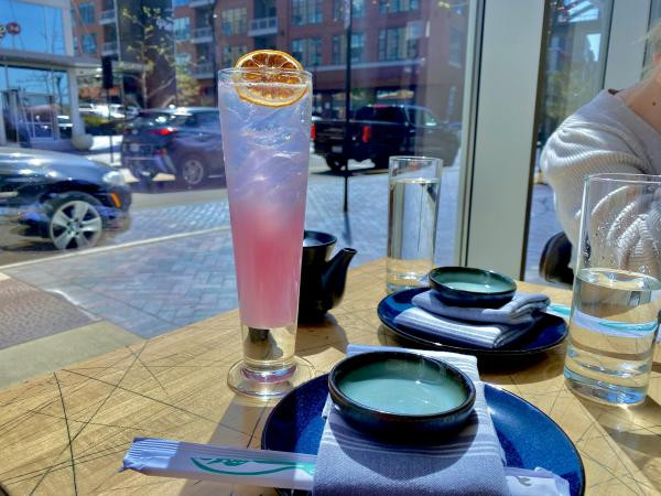 Refreshing Passionfruit Paloma cocktail, a handcrafted drink to complement your Japanese dining experience at Song Lan in Dublin Ohio.
