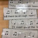 Elementary music lesson using Chicka Chicka Boom Boom book to teach beat and rhythm.  This lesson plan is designed for elementary music classrooms and incorporates beat strips and rhythm reading for young children.