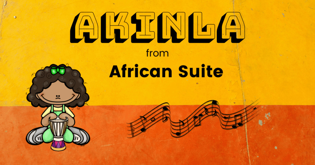 rhythm reading activity elementary music Akinla from African Suite Chief Fela Sowande