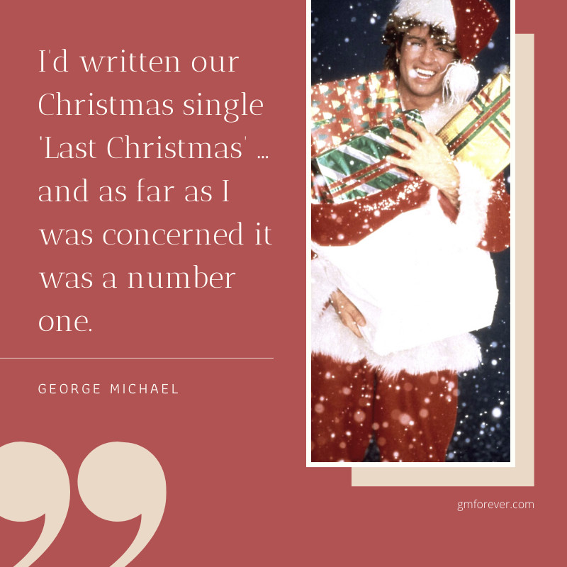 Wham! star George Michael reflects on Last Christmas missing the Christmas number one spot due to Band Aid.