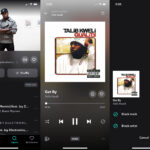 alt text: A person using the thumbs down feature on a YouTube Music interface to dislike a song and influence future recommendations.